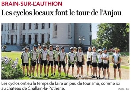 Article : Les cyclos font le tour de l'Anjou